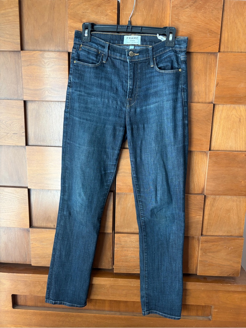 Frame Denim Straight-Leg Jeans in Deep Indigo Wash
